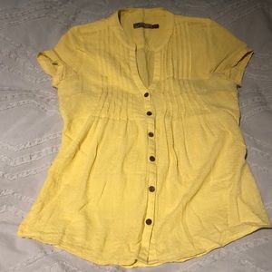 Prana Yellow Button Up Shirt